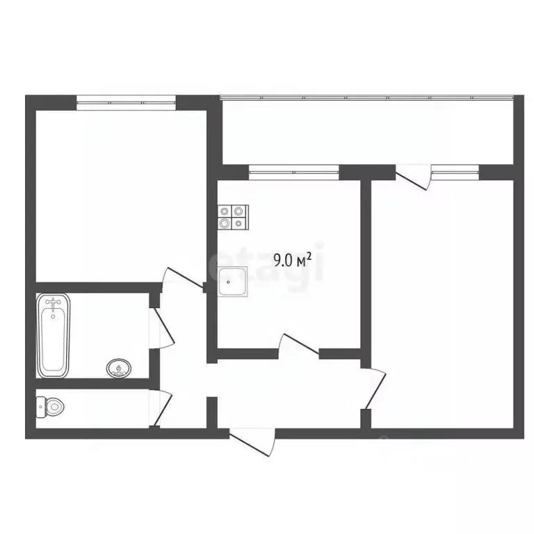 2-к кв. Ярославская область, Ярославль ул. 8 Марта, 14 (49.7 м) - Фото 1