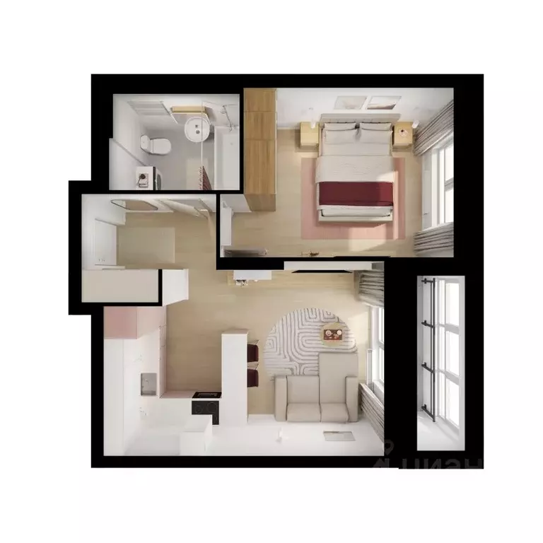 1-к кв. Ярославская область, Ярославль Волга Парк жилой комплекс (40.2 ... - Фото 2