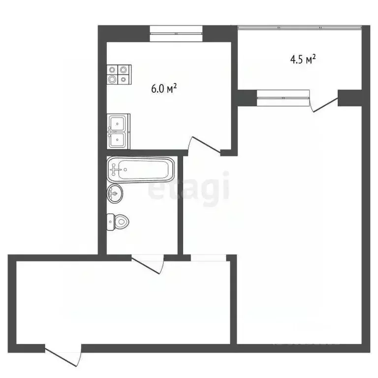 1-к кв. Ставропольский край, Кисловодск проезд Цандера (29.8 м) - Фото 1