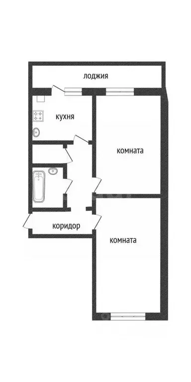 2-к кв. Белгородская область, Белгород ул. Квасова (57.1 м) - Фото 1