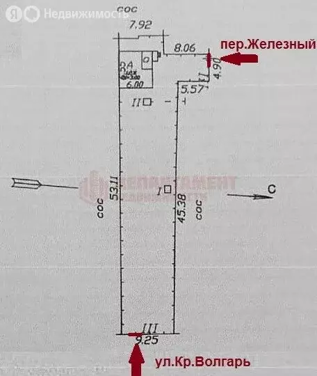 Участок в Астрахань, Железный переулок, 3 (5.15 м) - Фото 1