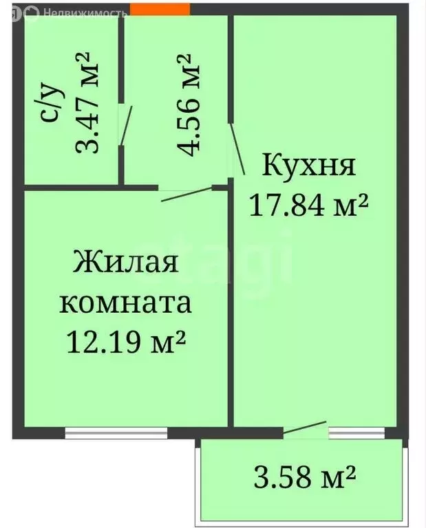1-комнатная квартира: Солнечный, Кленовая улица, 2 (39.8 м) - Фото 1
