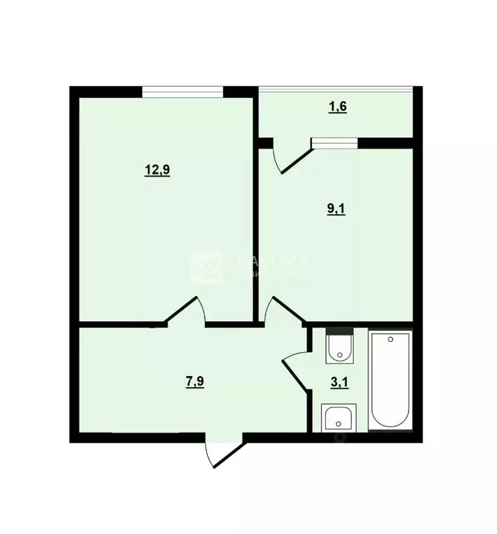 1-к кв. Москва бул. Скандинавский, 6 (34.6 м) - Фото 2