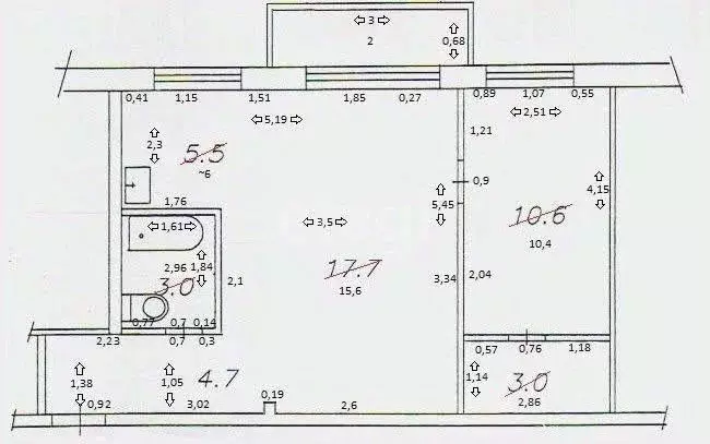 2-к кв. Новосибирская область, Новосибирск ул. Ватутина, 1 (45.6 м) - Фото 1