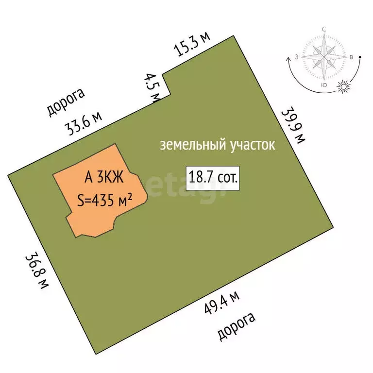 Дом в посёлок Московский, улица Энтузиастов (435 м) - Фото 1