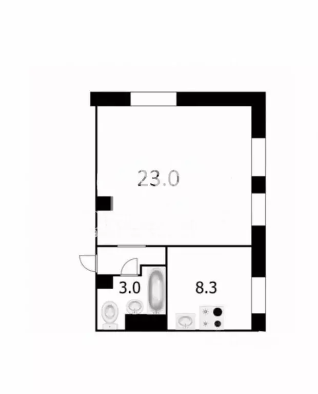 1-к кв. Новосибирская область, Новосибирск Сибирская ул., 33 (37.0 м) - Фото 1
