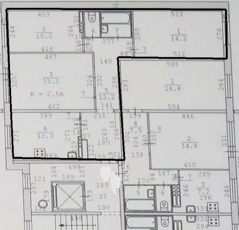 3-к кв. Свердловская область, Екатеринбург ул. Репина, 99А (66.0 м) - Фото 1