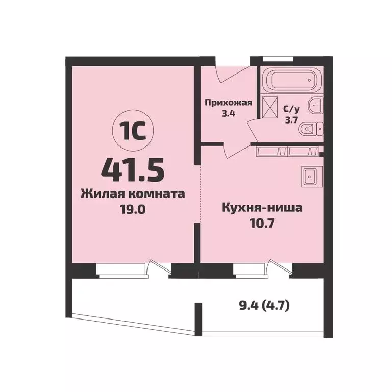 1-комнатная квартира: посёлок Садовый, микрорайон Приозёрный, 712 ... - Фото 0