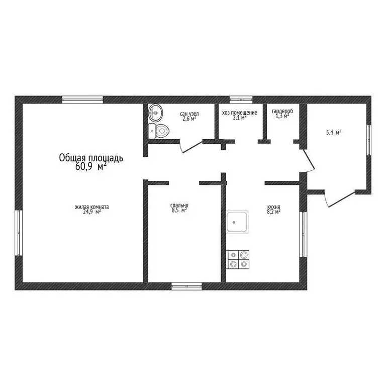 Дом в Бийск, СНТ Строитель, 24-й квартал (60.9 м) - Фото 1