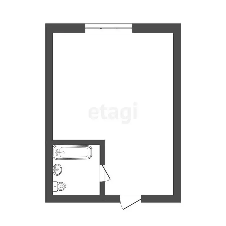 1-комнатная квартира: Томск, улица Усова, 25Б (14 м) - Фото 1