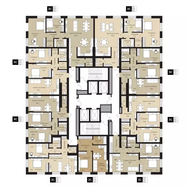 2-к кв. Башкортостан, Уфа ул. Ленина, 192 (99.0 м) - Фото 2