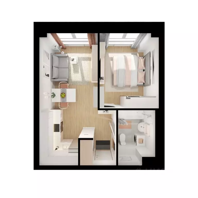 1-к кв. Приморский край, Владивосток ул. Борисенко, 48к4 (31.8 м) - Фото 2