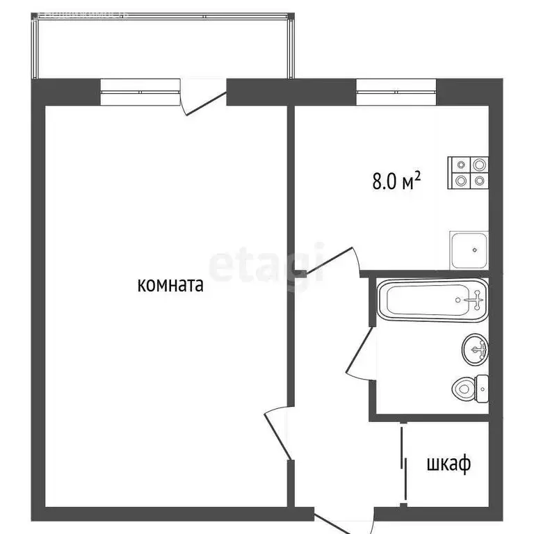 1-комнатная квартира: Анапа, Новороссийская улица, 238 (35 м) - Фото 1