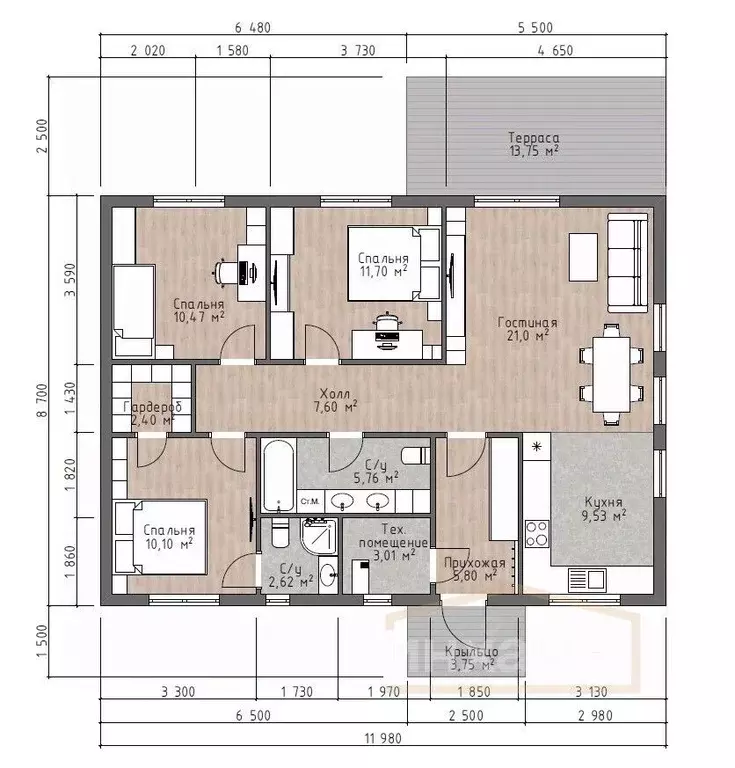 Дом в Ленинградская область, Всеволожский район, Лесколовское с/пос, ... - Фото 2