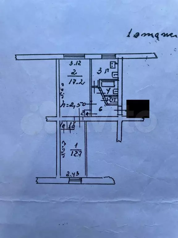 2-к. квартира, 44 м, 1/5 эт. - Фото 0