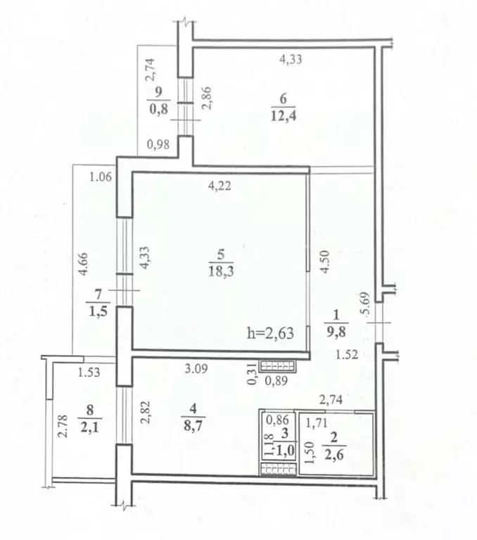 2-к кв. Забайкальский край, Чита Северный мкр, 57 (57.2 м) - Фото 1