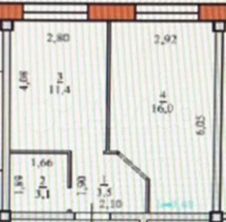 1-к. квартира, 37 м, 3/3 эт. - Фото 0