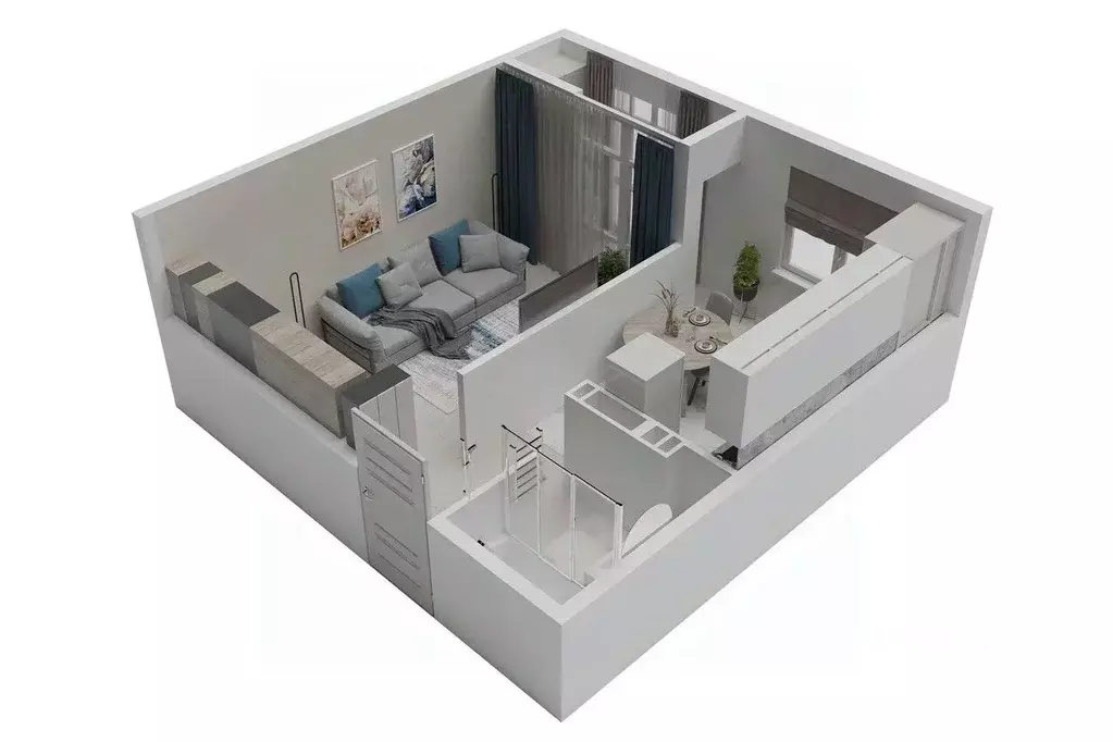 1-к кв. Крым, Симферопольский район, с. Мирное МирГрад жилой комплекс ... - Фото 2