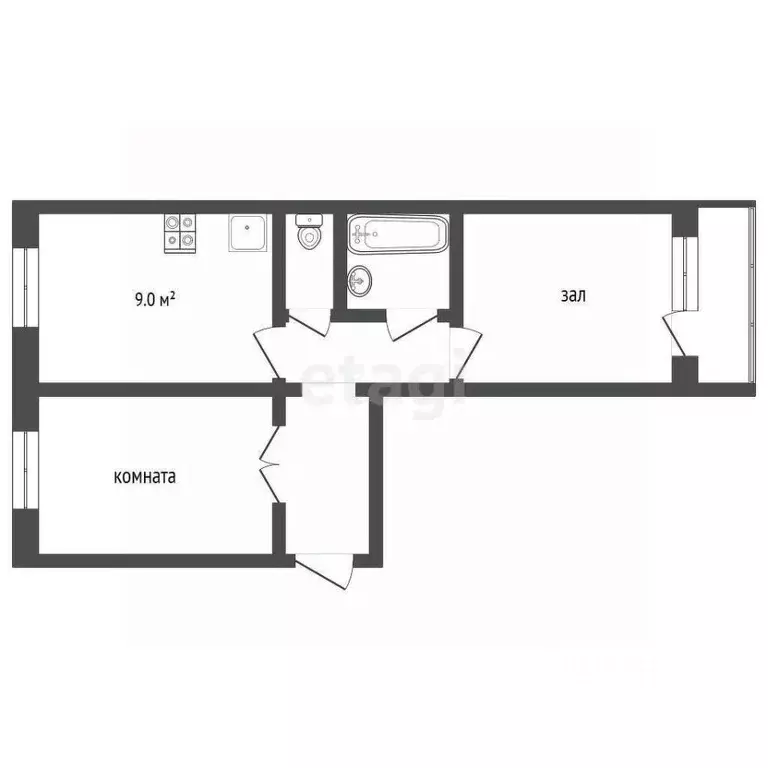 2-к кв. Ямало-Ненецкий АО, Муравленко ул. Ленина, 127 (51.0 м) - Фото 2