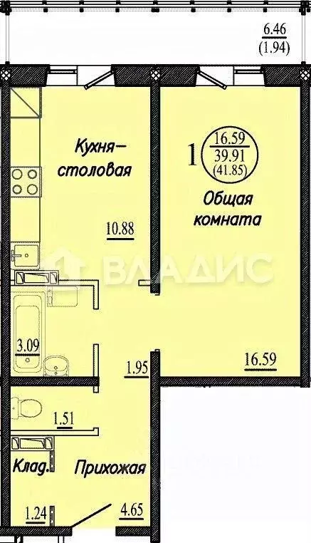 1-к кв. Новосибирская область, Новосибирск ул. Татьяны Снежиной, 29/2 ... - Фото 1