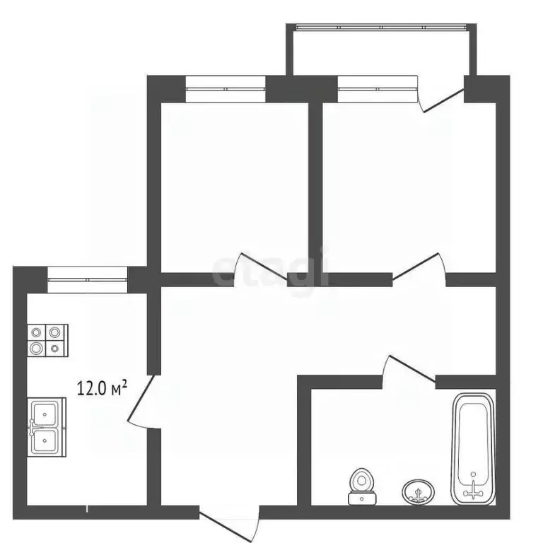 2-к кв. Ростовская область, Таганрог ул. Сергея Шило, 265а (72.0 м) - Фото 0