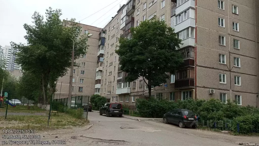 3-к кв. Пермский край, Пермь ул. Гусарова, 11 (53.3 м) - Фото 0