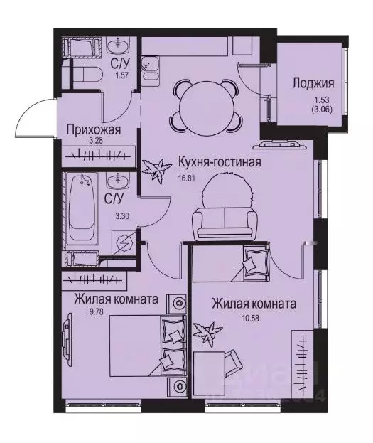 1-к кв. Ленинградская область, Всеволожский район, Заневское городское ... - Фото 0