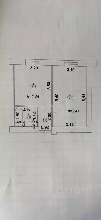 1-к кв. Татарстан, Казань ул. Дементьева, 7А (33.7 м) - Фото 2