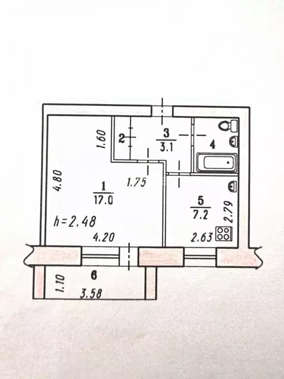 1-к кв. Омская область, Омск ул. Красный Пахарь, 187 (31.5 м) - Фото 2