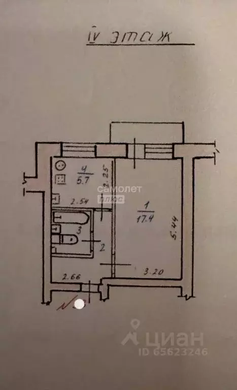 1-к кв. Ярославская область, Углич ул. Луначарского, 12 (31.7 м) - Фото 2