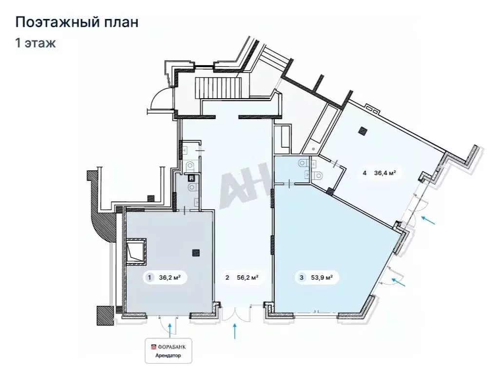 Помещение свободного назначения в Москва Ленинский просп., 2 (56 м) - Фото 2