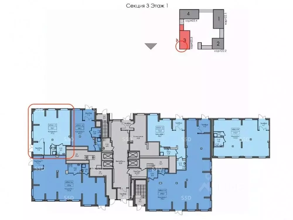 Помещение свободного назначения в Москва Бусиновский Парк жилой ... - Фото 2
