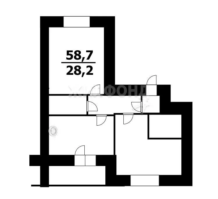 2-комнатная квартира: Бердск, Ключевая улица, 61 (58.7 м) - Фото 0