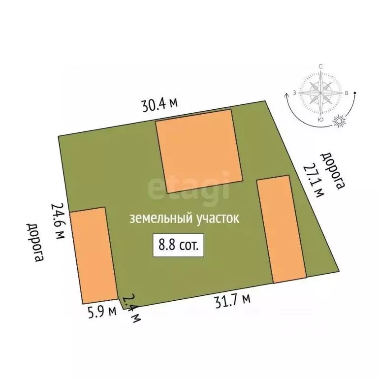 Участок в Крым, Черноморское пгт ул. Луговая, 17Б (8.79 сот.) - Фото 1