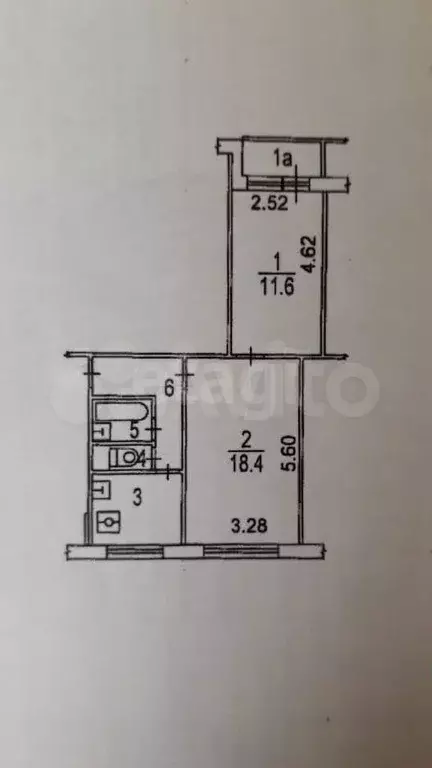 1-к. квартира, 43,2 м, 1/9 эт. - Фото 0