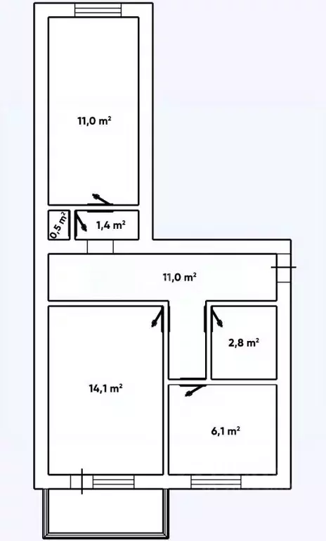 2-к кв. Севастополь ул. Хрусталева, 23 (43.9 м) - Фото 2