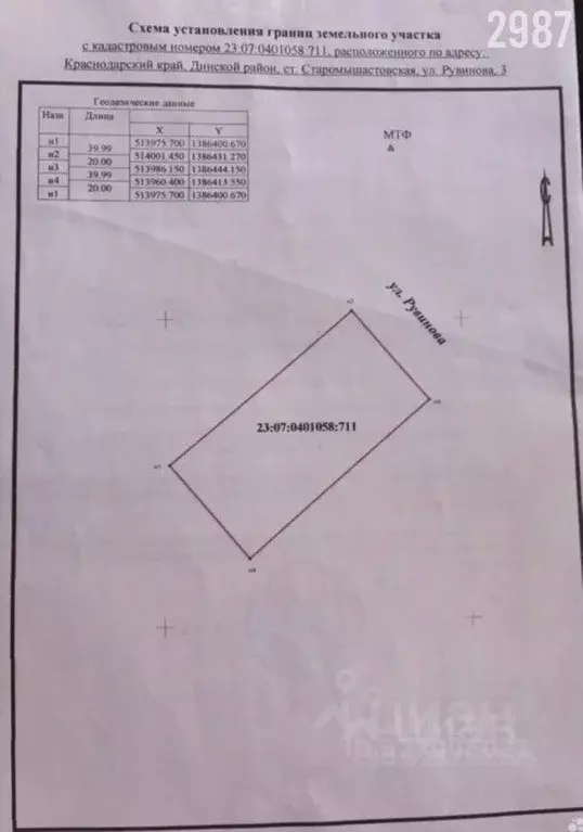Участок в Краснодарский край, Динской район, Старомышастовская ст-ца ... - Фото 2