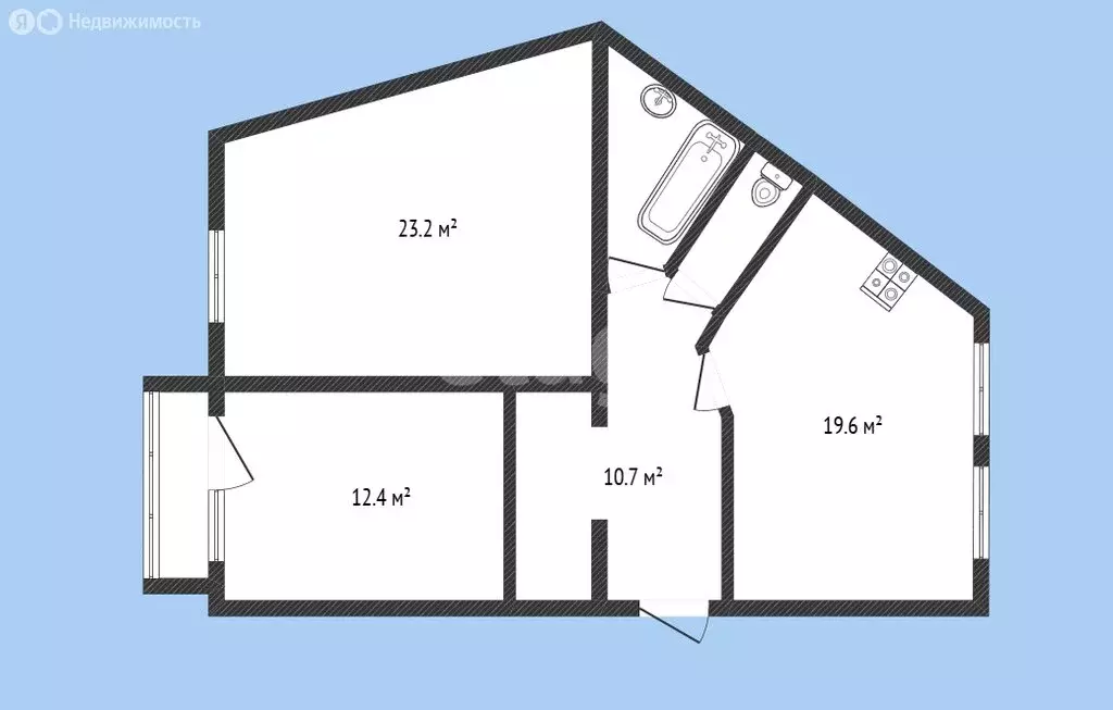 3-комнатная квартира: Черкесск, Октябрьская улица, 316 (73 м) - Фото 1