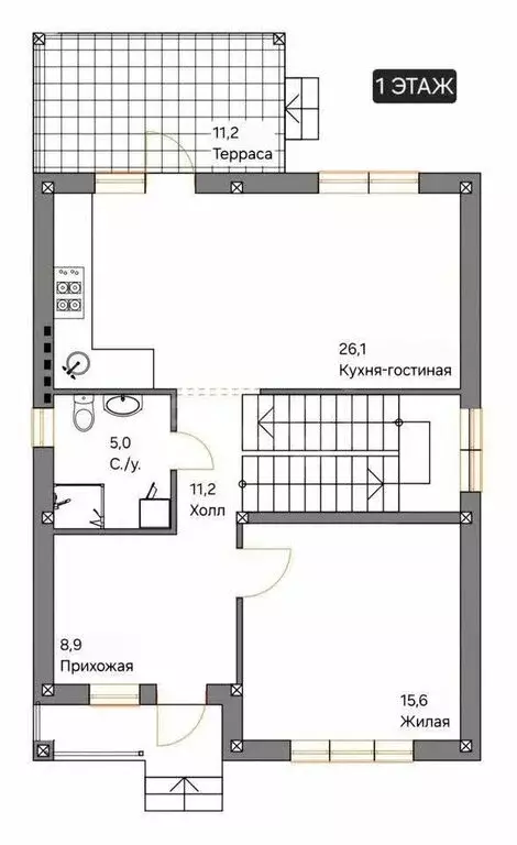 Дом в село Фадеево, Северный переулок (140 м) - Фото 1