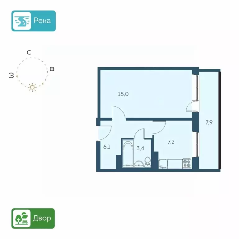 1-к кв. Новосибирская область, Новосибирск Междуреченская ул., 7/1 ... - Фото 1