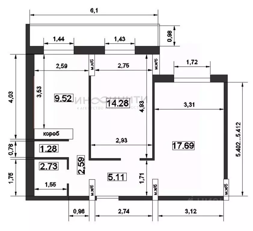 2-к кв. Москва, Москва, Щербинка ул. Барышевская Роща, 26 (53.1 м) - Фото 1