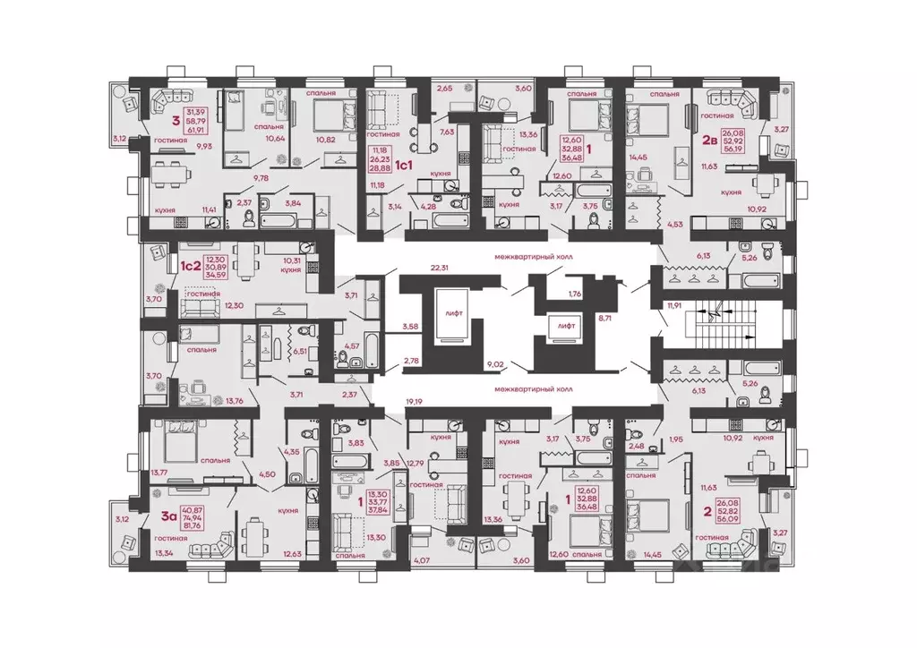 1-к кв. Пензенская область, Пенза ул. Леонова, 4 (28.88 м) - Фото 2