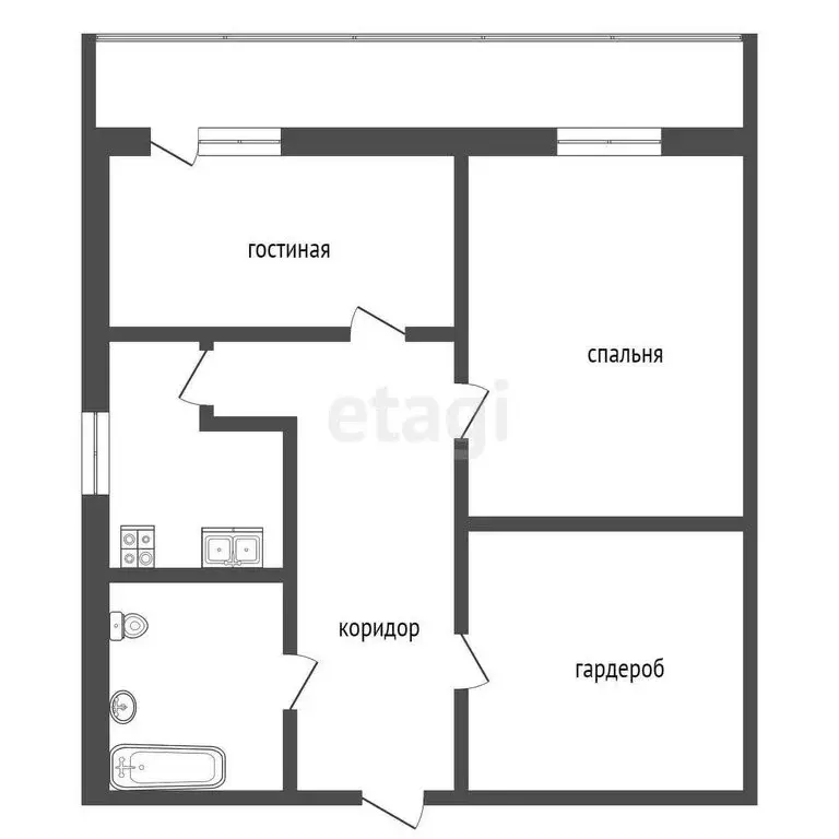 2-комнатная квартира: Тамбов, Тулиновская улица, 3А (52.4 м) - Фото 0
