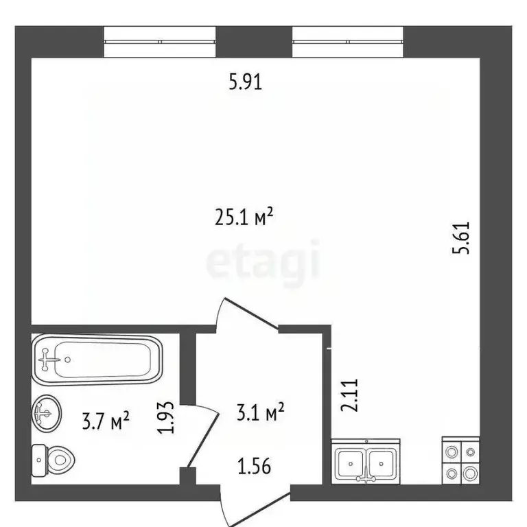 Студия Ямало-Ненецкий АО, Тарко-Сале Пуровский район, Юбилейная ул., ... - Фото 2