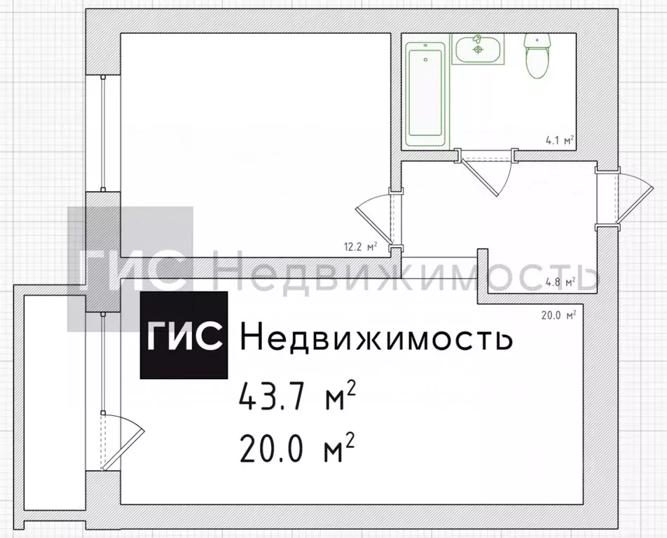 1-к кв. Новосибирская область, Новосибирск ул. Владимира Заровного, 8 ... - Фото 1