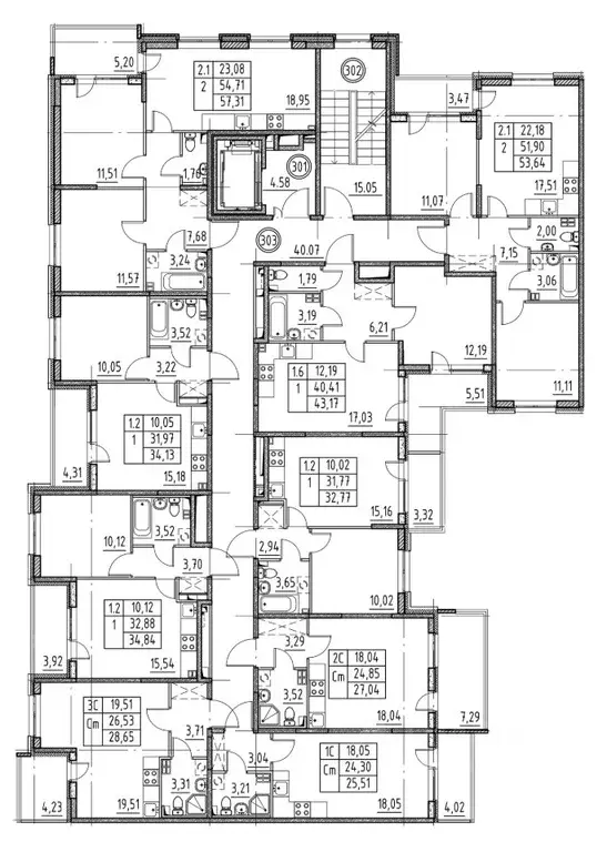 2-к кв. Санкт-Петербург Пулковское ш., 95к3 (53.64 м) - Фото 1