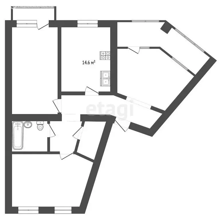 3-комнатная квартира: Феодосия, улица Гарнаева, 63 (87.9 м) - Фото 1