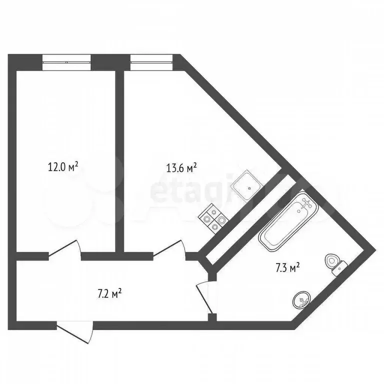1-к. квартира, 40 м, 7/24 эт. - Фото 0
