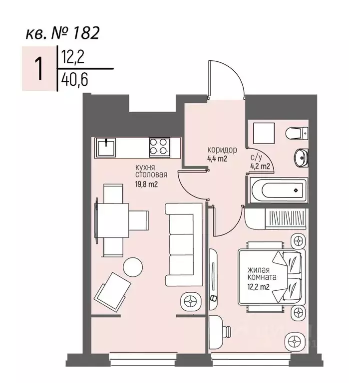 1-к кв. Нижегородская область, Нижний Новгород Спортивный мкр, ... - Фото 1