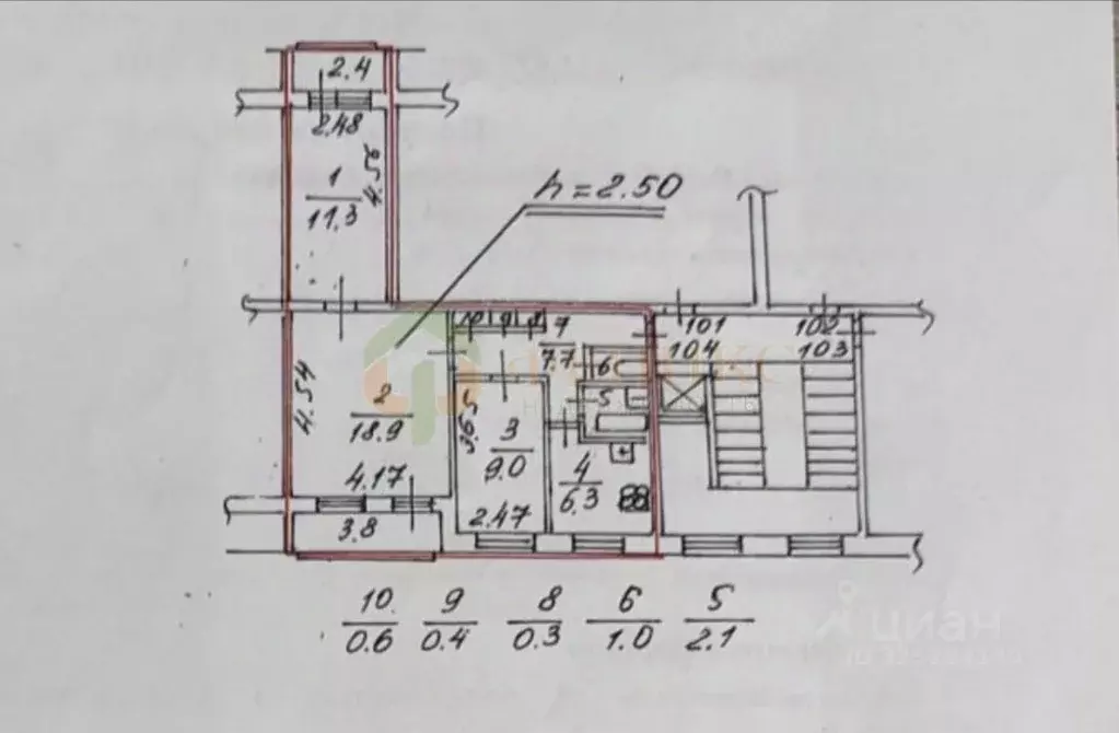3-к кв. Санкт-Петербург пос. Металлострой, Садовая ул., 12 (57.6 м) - Фото 2